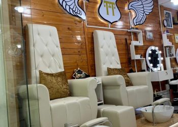 ghế nail bọc da